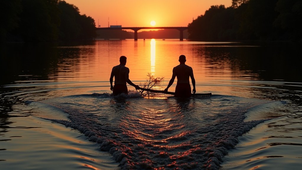stepping into river s trembled yes